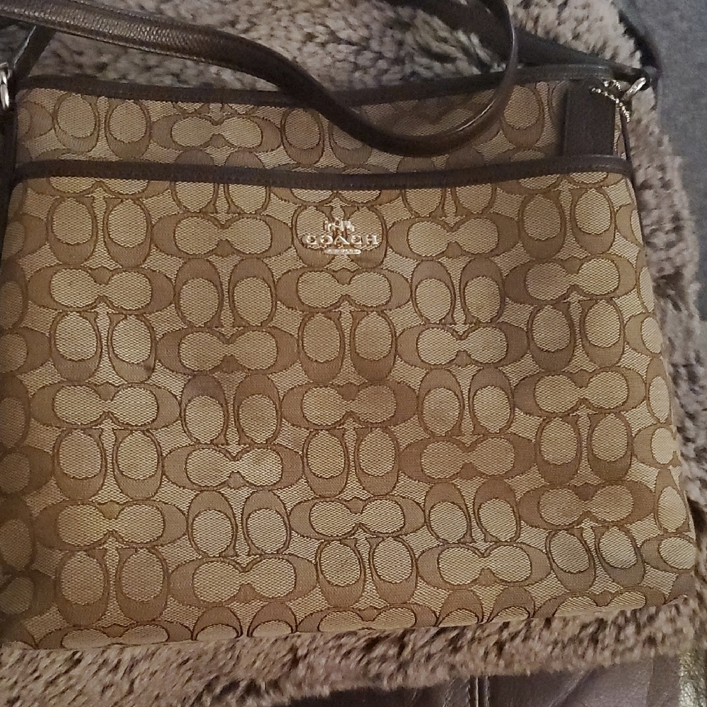 Coach Brown Signature Shoulder Bag